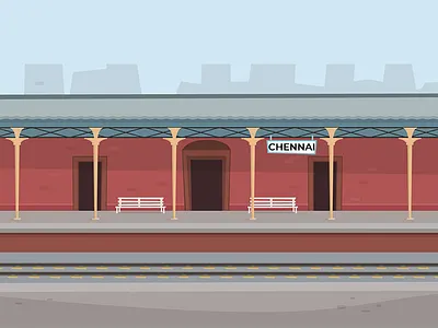 Railway Station Chennai Egmore building design epicarmory illustraion