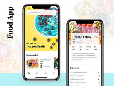 Food App app design food sketch xd