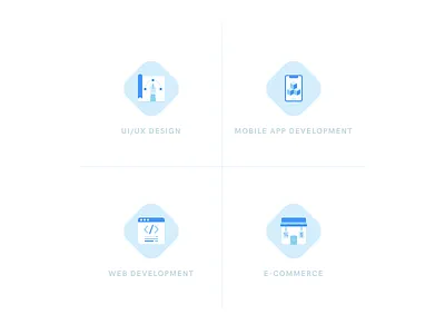 Icons for Service Overview agency app brush design development e commerce mobile phone service shop ui ux design web