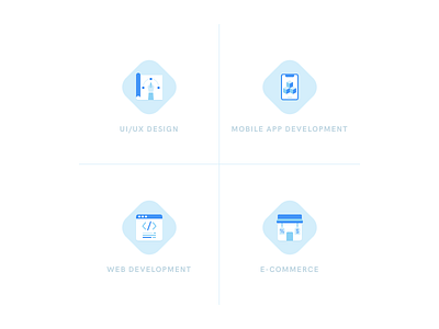 Icons for Service Overview agency app brush design development e commerce mobile phone service shop ui ux design web