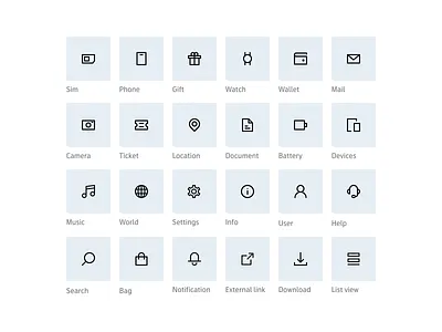 Icon set anti digital icons line telenor web