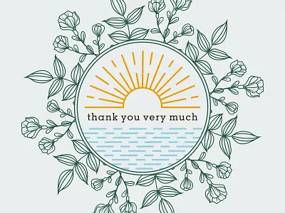 ornament sunset branding logo natural sea sunset