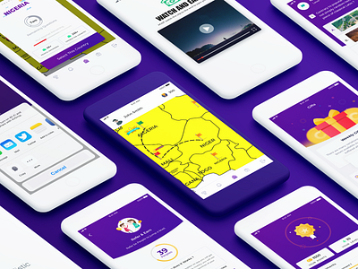 Tada App UI | State Quiz Game 2019 android android app appdevelopment develope game app ios mobileappdesign puzzle game puzzles quiz uidesign