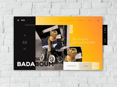 Badaboum artist illustraor photoshop shop sketch 3 uidesign uiux design vintage