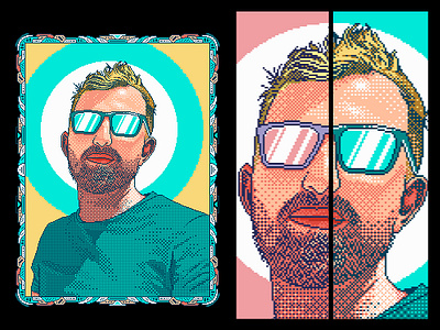 Portrait #4 8bit art digital art illustration pixel art portrait art retro shakaw