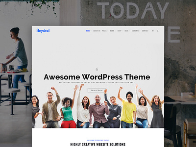 Home Page - Beyond WordPress Theme agency blog builder branding design icon landing page page builder plugins portfolio responsive site builder slider template theme typography ux web web design web development wordpress