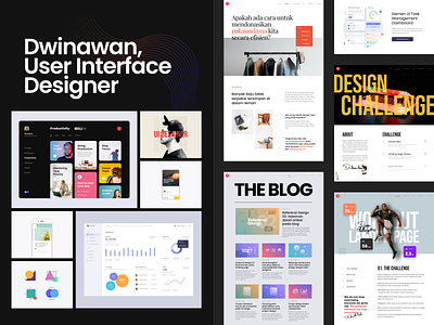 Case Study - Dwinawan.com bold case study design homepage landing page personal website portfolio typography ui ux website
