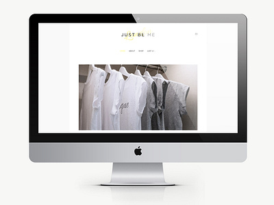 Just Be Me Site Build branding logo squarespace ui website