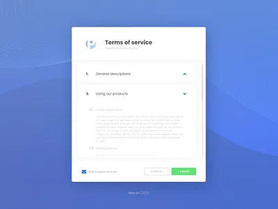 Daily UI #089 089 89 dailyui terms of service ui