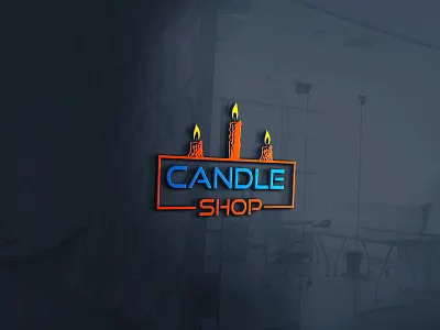 Candle Shop logo 3d logo design concept