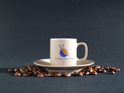 Logo With Cup graphics design logo design