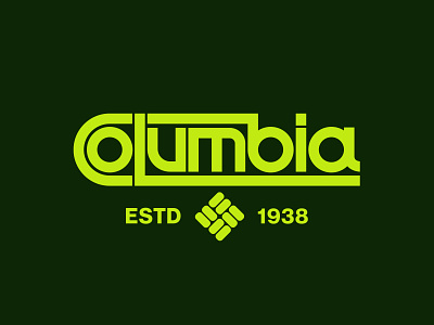 Columbia branding camping hikinh illustration lettering lockup logo outdoors type typography