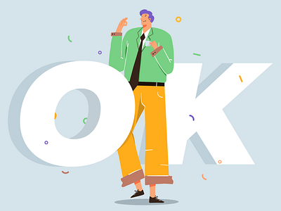 Everything is Ok! color design illustration sketch