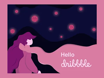 Hello dribbble design graphic design hello dribbble