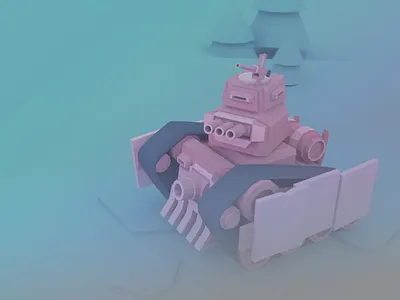 Tiny Tank 3d concept illustration tank tiny