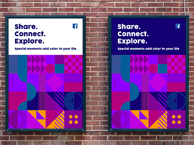 Facebook Campaign campaign design geometric geometric design graphic design illustration poster