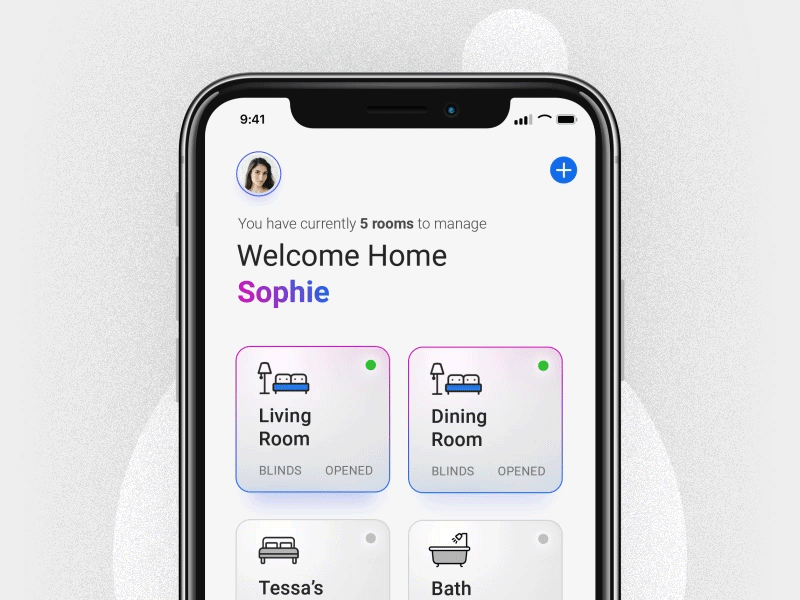 Smart Blinds app / Animation animation animation after effects app design flat inteface interaction animation interaction design ios 10 ui