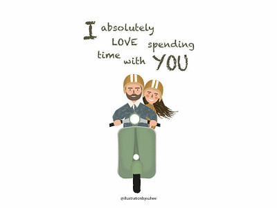 Love spending time with you character design design fashion illustration flat illustration product design typography vector vector illustration web
