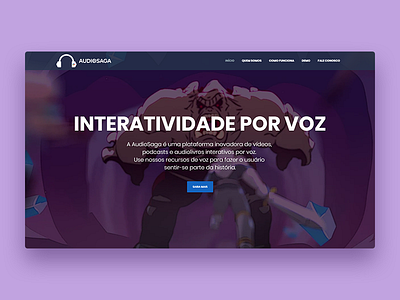 AudioSaga website hero banner homepage web website wordpress