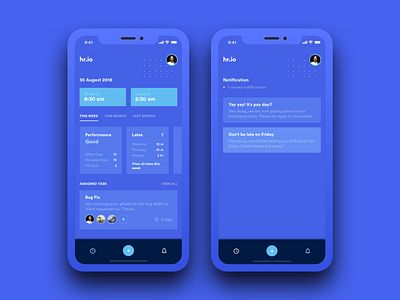 HR Dashboard UI app dashboad hr iphone x minimal uidesign uiux