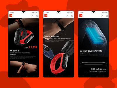 Mi Band3 #redesign app design miband mobileapp re branding redesign typography ui ux