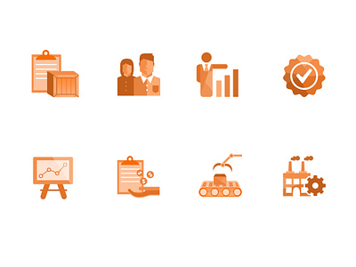 Erp Website Icon erp fintech icons illustrations orange icons technocloud website