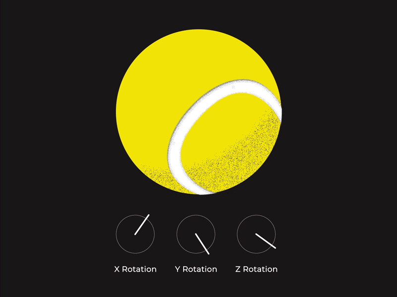 Tennis Ball With DUIK Controllers duik fillum fillum pro fillum production fillumpro gif gif animated loop animation looped mograph motion motion graphics