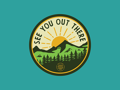 Sticker Mule Coaster – See you. badge explore illustration patch sticker