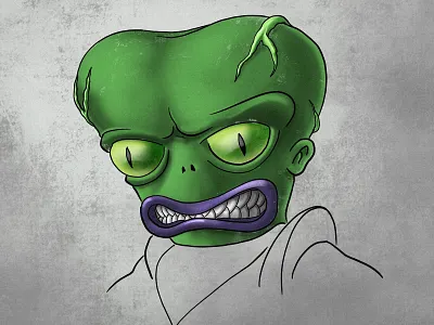 Morbo! fanart futurama illustration procreate sketch