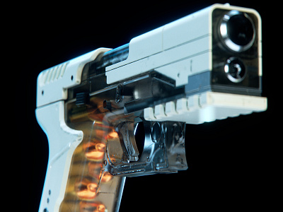 Ghost in the Shell: Major's Thermoptic Pistol II 3d adobe aftereffects c4d cinema4d design designinspiration digitalart fusion360 hard surface modeling maxon photoshop redshift3d