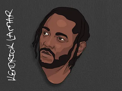 Kendrick Lamar Illustration artist design graphic design illustration illustrator kendrick lamar minimal musician portrait portraiture simple typography