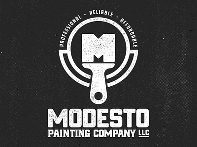 Modesto Painting Company Logo branding design flat illustration logo vector