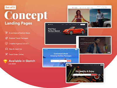 Landing pages UI Kit design ui ux web