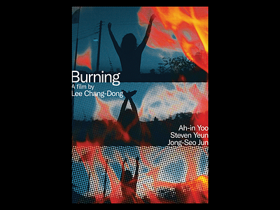 Burning branding cover design experiment film font illustration logo movie poster poster a day poster art poster challenge simple type typography