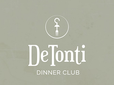 De Tonti Dinner Club Logo Design brand branding design dinner dinner club illustrator logo logo design logo design concept mobile al symbol type typogaphy