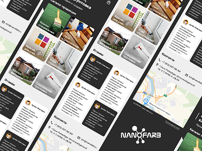 Nanofarb app design flat ui ux web website