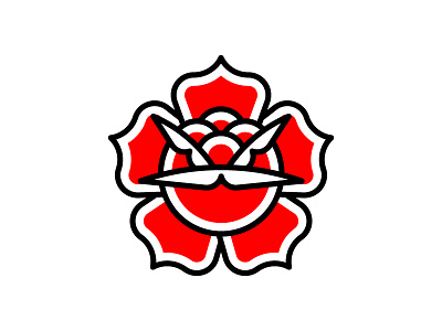 Traditional Rose Tattoo graphic design icon design illustration rose tattoo