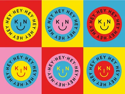 Hey Kin art branding design etsy shop graphic design icon illustration logo print shapes vector