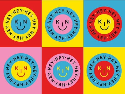 Hey Kin art branding design etsy shop graphic design icon illustration logo print shapes vector