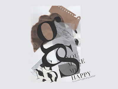Valentine Card collage letters