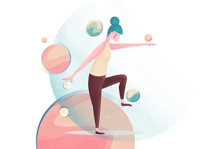 Balance aftereffects design illustration procreate