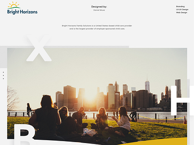 Bright Horizons branding design happy health ui ux web website