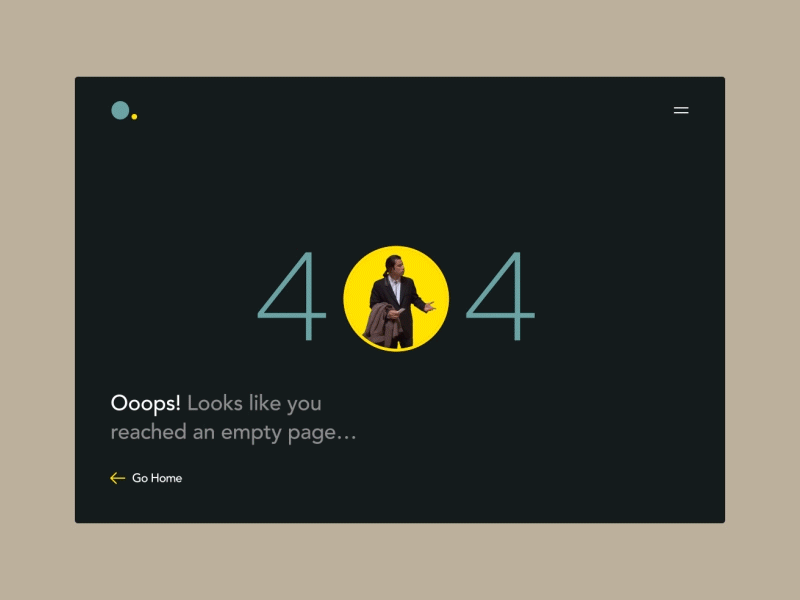 404 - Page load fail 404 404 page animation design funny gif interface minimalist ui ux