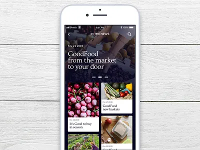 Daily UI 094 - News 094 app daily 100 challenge daily challenge daily ui dailyui food app ios mobile mobile app news sketch ui ui challenge ui interface