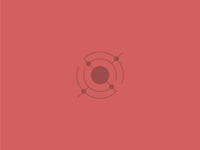 In Orbit astronaut brand branding clean design flat icon iconography identity illustrator logo mars minimal orbit outer space red rotation scifi space vector