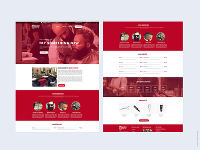 Barber shop Website barber shop website