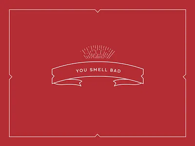 Smelly Banner banner branding design flat smelly type typography vector