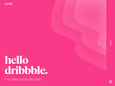 Hello Dribbble design typography ui ux