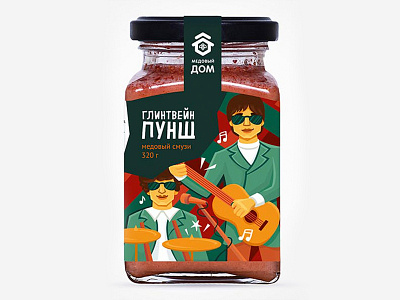 Медовый бар Пунш brand branding design fmcg food illustration package