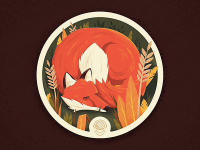 Fall Comfort autumn coaster fall fox illustration illustrator photoshop plants toponaut